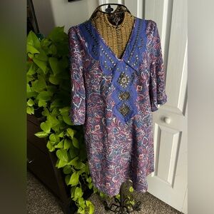 Bohemian vibe mini dress originally bought from Francesca’s boutique 💖